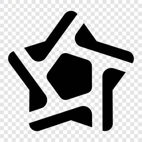 Звездная форма, пятиугольная звезда, пятифокусная звезда, логотип звезды Значок svg