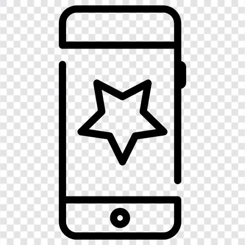 Starred App, Starred Phone, Starred App Store, Starred Mobile icon svg