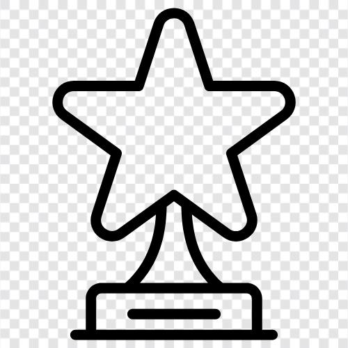 stars, trophy, award, recognition icon svg