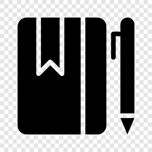 stationary, note taking, paper, notebooks icon svg