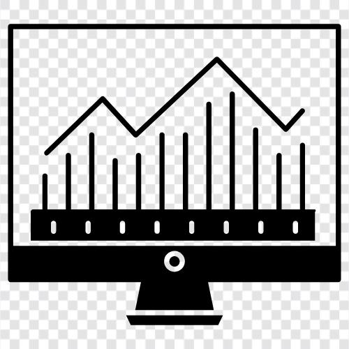 istatistik, veri analizi, eğilim, gerileme ikon svg