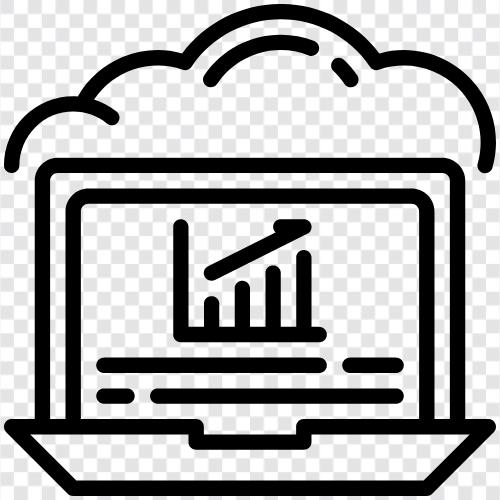 вебинтерфейс статистического программного обеспечения, статистическое программное обеспечение для вебинтерфейса, статистика, вебинтерфейс и облако Значок svg