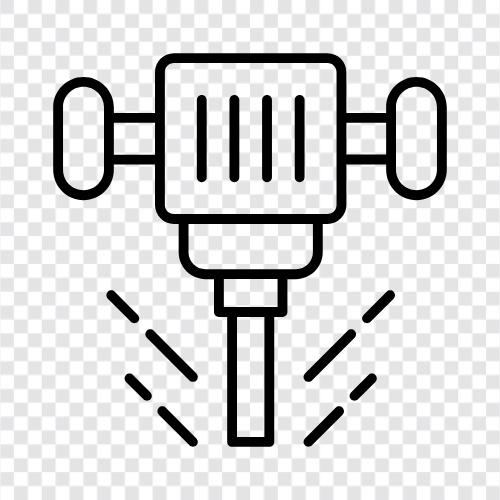 Steel Hammer, Hammer, Construction Hammer, Hammer Drill icon svg