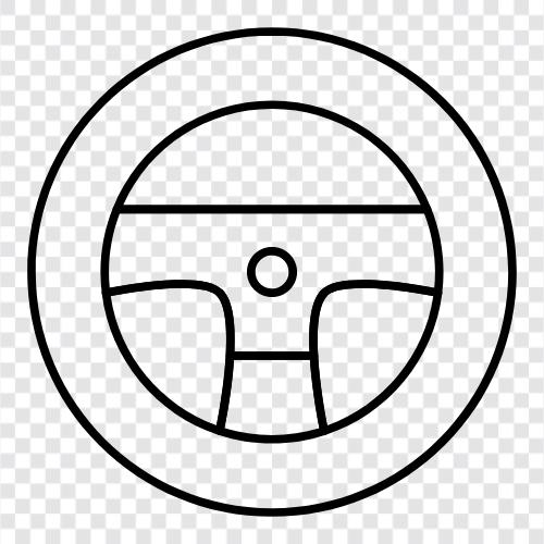 steering wheel, turn, turn signal, car icon svg