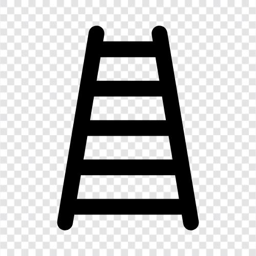 stepladder, scaffold, ladder iskele, çelik merdiven ikon svg