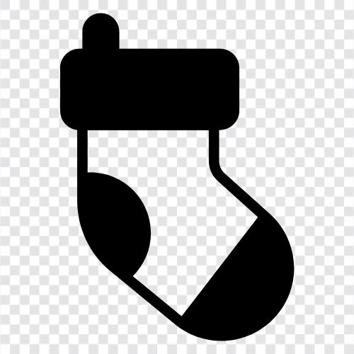 stocking, stocking foot, foot sock, footwear icon svg