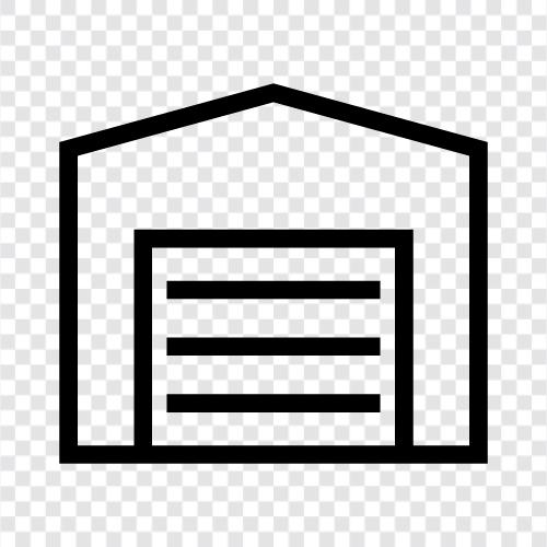 Storage, Shed, Workshop, Vehicle icon svg