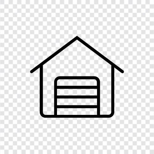 storage, workshop, repair, car Значок svg