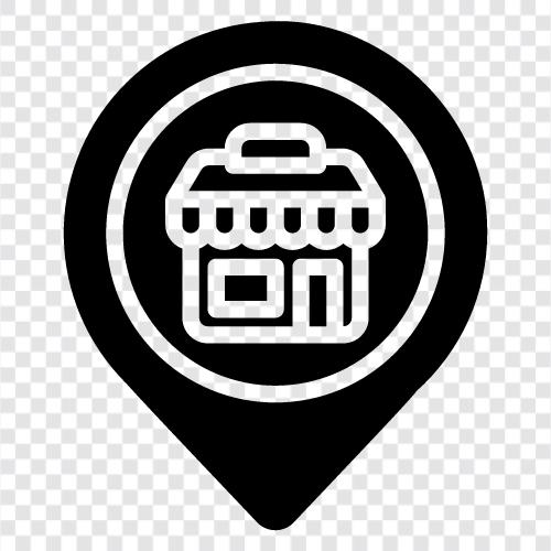 store addresses, store hours, store locations, store location icon svg