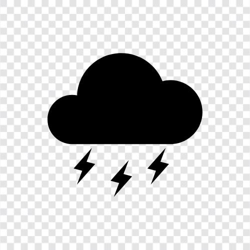 storm, weather, lightning, rain icon svg