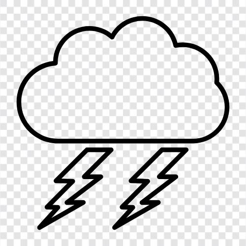 fırtına, weather, lightning, thunderstorm ikon svg