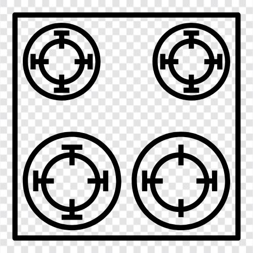 stovetop, gas stove, electric stove, stovetop range icon svg