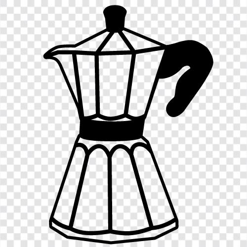 stovetop espresso maker, coffee maker, espresso, Italian icon svg