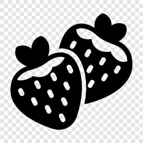 strawberry, berry, sweet, delicious icon svg