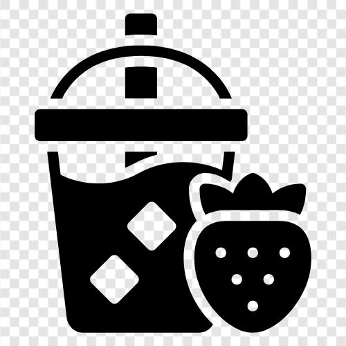 strawberry, juice, fruit, healthy icon svg