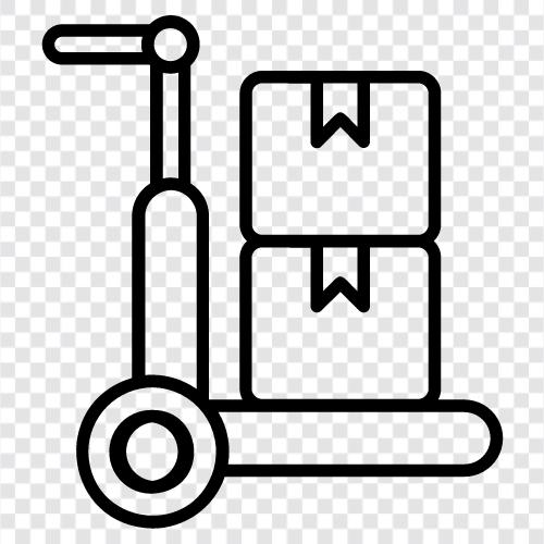 Straßenwagen, PushCart, Lebensmittelwagen, Lebensmittellieferung symbol