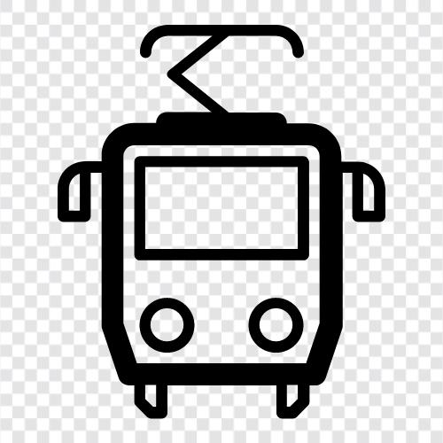 streetcar, urban rail, light rail, Tram icon svg