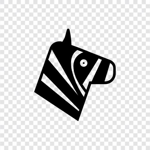 stripe, black, white, animal icon svg