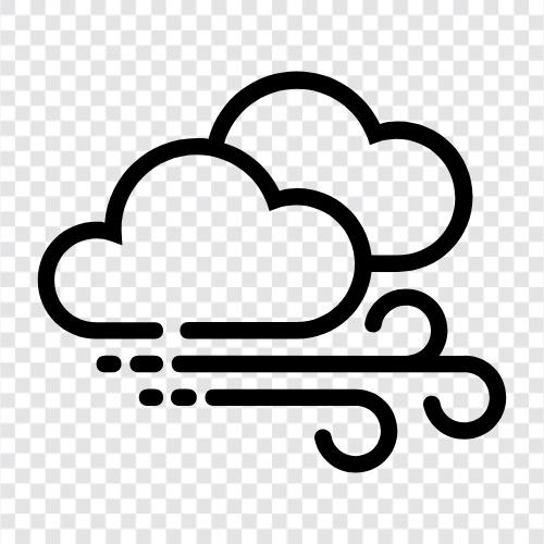 strong, gusty, weather, forecast icon svg