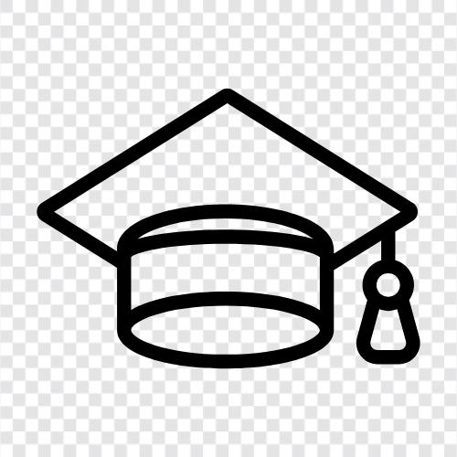 Schüler Abschluss Hut symbol