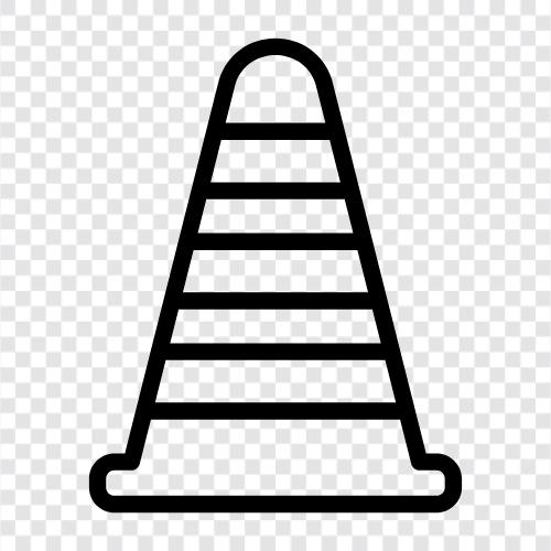 sugar cone, paper cone, metal cone, cones icon svg