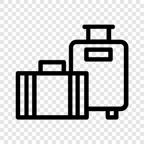 suitcase, travel, baggage, luggage rack icon svg