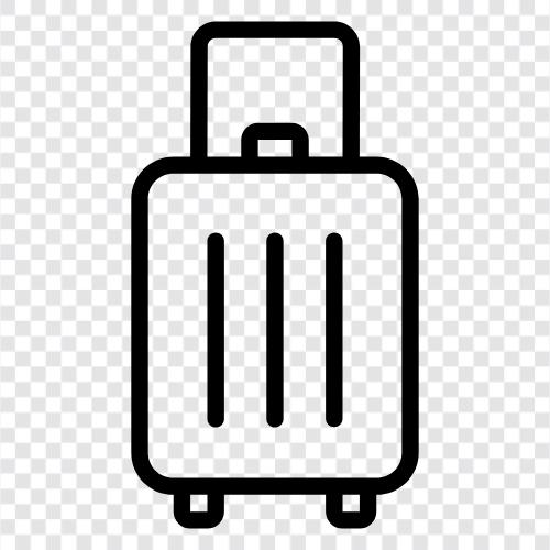 suitcase, duffel, carryon, checked bag icon svg