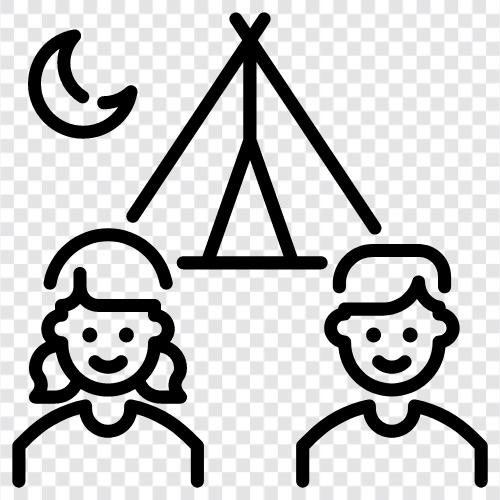 Sommercamp, Sommerspaß, Sommer, Kinderaktivitäten symbol