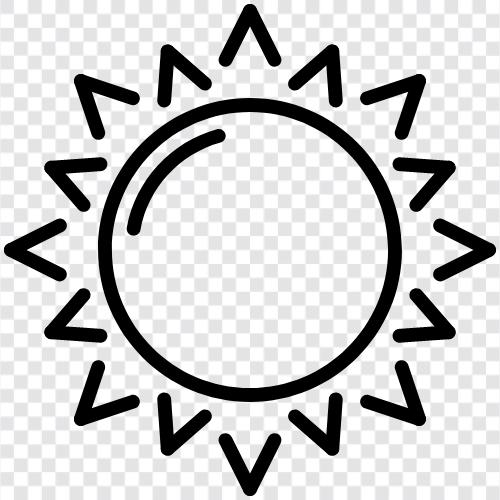 Sonnenbräunung, Sonnenbrand, Sonnenbrandvermeidung, Sonne symbol