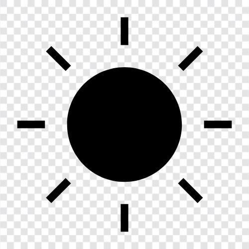 Sonnenschutz, Sonnenfinsternis, Sonneneinstrahlung, Sonnensystem symbol