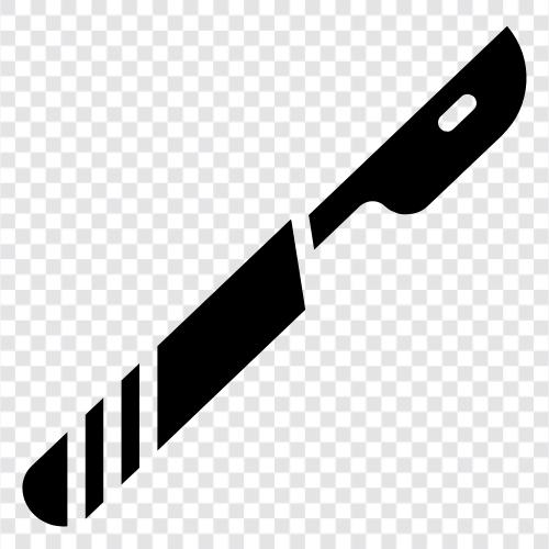 chirurgisches Messer, gehäutete Messer, Messer für die Chirurgie, medizinisches Messer symbol
