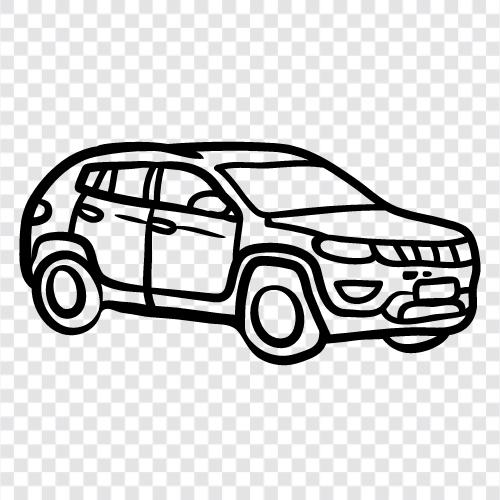 SUV, car, car model, car brand icon svg