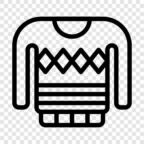 свитер, вязаный свитер, кабельный вязаный свитер, свитер из шерсти Значок svg