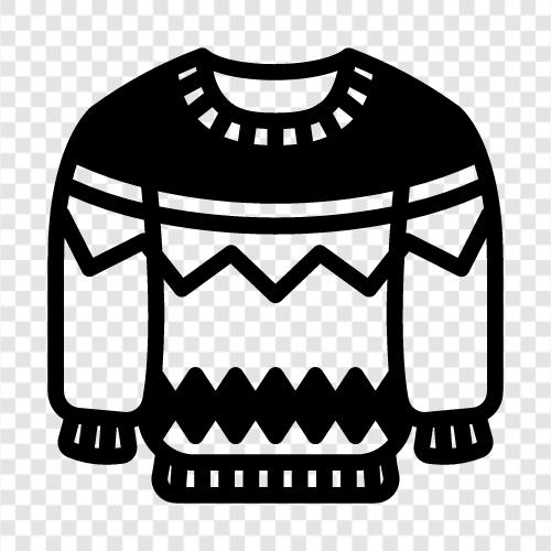 sweaters, knit sweater, cashmere sweater, wool sweater icon svg