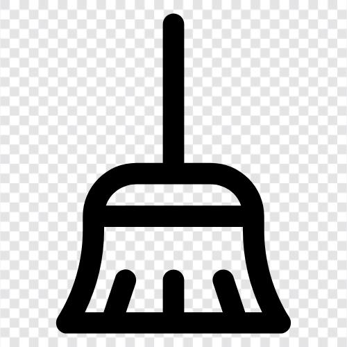 sweeping, cleaning, dustpan, mop icon svg