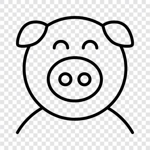 swine, pork, bacon, ham icon svg