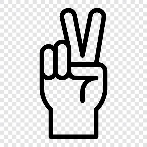 symbol of peace, hand gesture of peace, gesture of conciliation, hope Значок svg