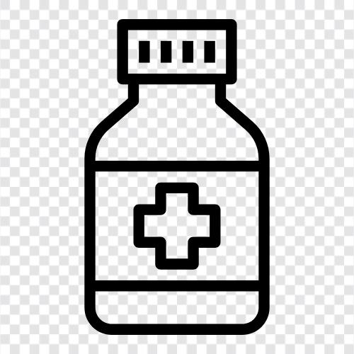 Sirupflasche, medizinischer Sirup, Apothekensirup, medizinischer Flaschensirup symbol