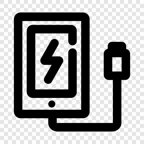 Tablet Charger, iPad Charger, iPhone Charger, Android Charger icon svg