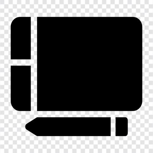 tablet, note taking, writing, drawing icon svg