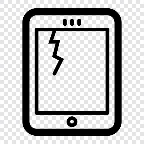 Tablet, Broken Screen, Tablet Screen, Broken Tablet icon svg