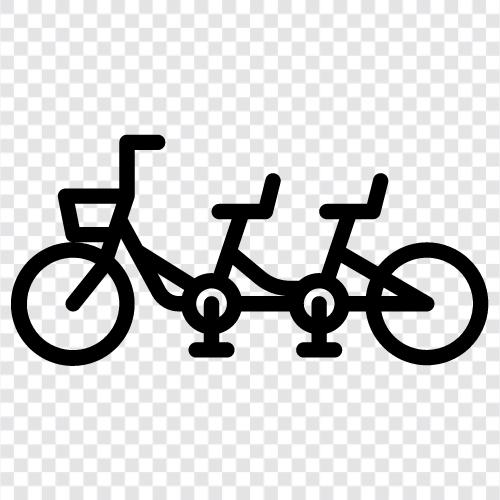 TandemFahrräder, Fahrräder für zwei Personen, TandemFahrrad symbol