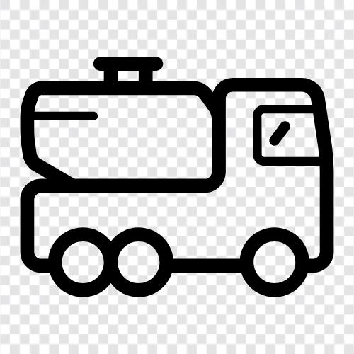 tanker truck, fuel truck, heavy duty truck, freight truck icon svg