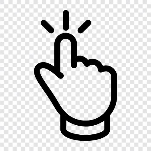 tippen, tippen Finger klicken, Finger klicken symbol