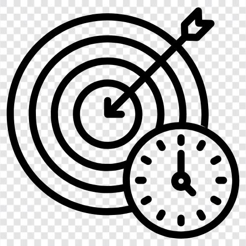 Zieldatum, Zielzeitbereich, Zieldauer, Zielfrequenz symbol