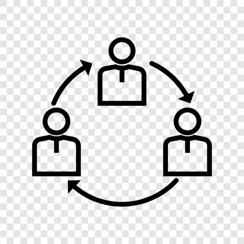 Teamarbeit, Synergie, Partnerschaften, Kommunikation symbol