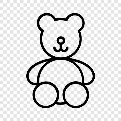 teddy, bear, toy, children icon svg