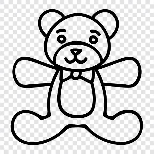 Teddybär, Plüschspielzeug, weiches Spielzeug, Bär symbol