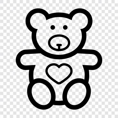 Teddybär, Stofftier, weiches Spielzeug, Teddy symbol