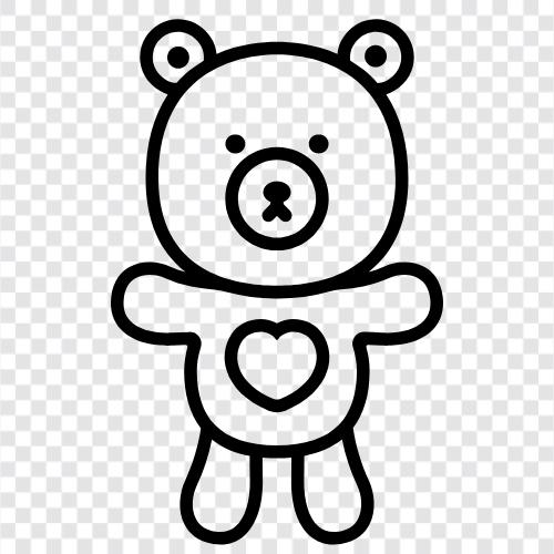 teddy bear stuffed toy, bear, soft toy, Teddy Bear icon svg